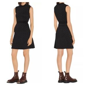 Sandro paris  many quilted lurex knit dress